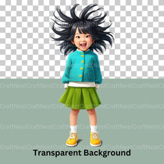 Quirky Kids Asian Clipart Bundle - CraftNest - Digital Crafting and Art