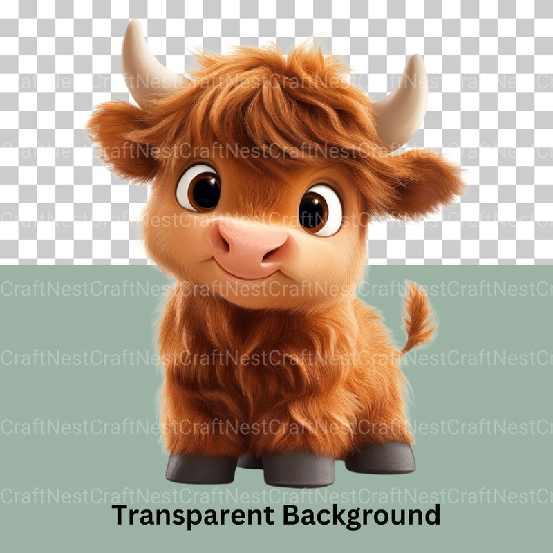 Highland Cows Clipart Bundle 2 - CraftNest - Digital Crafting and Art