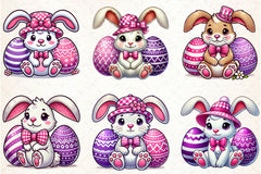 Cute Easter Bunny Clipart Bundle 36 - CraftNest - Digital Crafting and Art