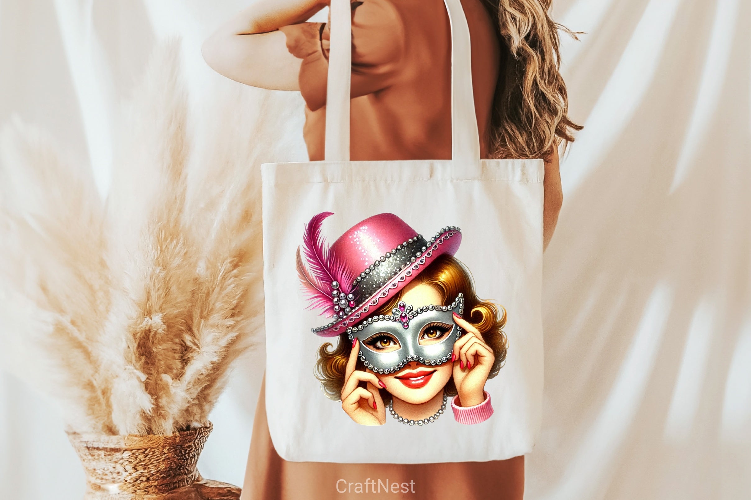 Mardi Gras Carnival Mask Girl Clipart Bundle 2 - CraftNest - Digital Crafting and Art