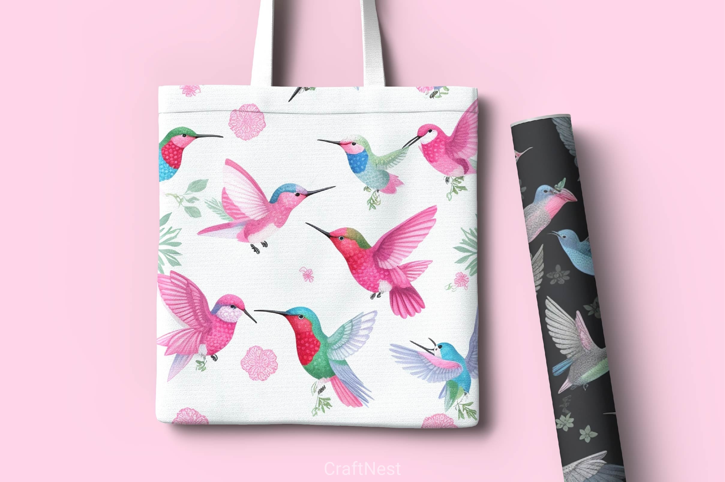 Winter Hummingbirds Digital Papers - CraftNest - Digital Crafting and Art