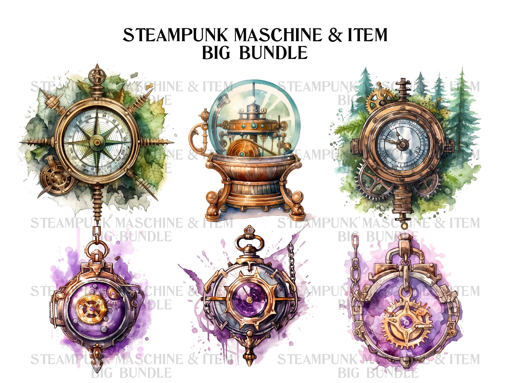 Steampunk Accessories Clipart - CraftNest