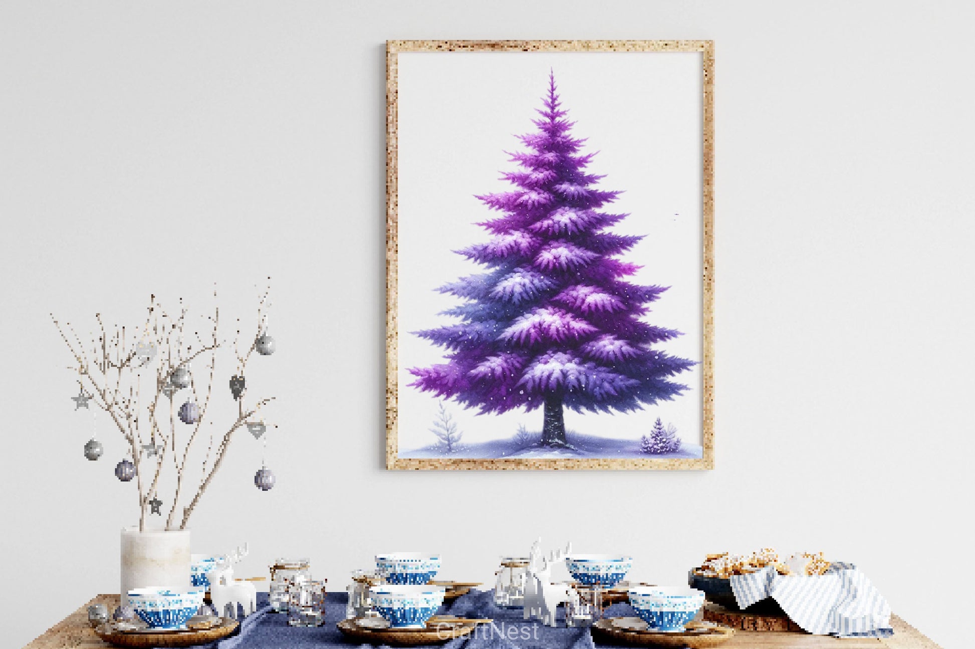Purple Christmas Tree Clipart Bundle 2 - CraftNest - Digital Crafting and Art