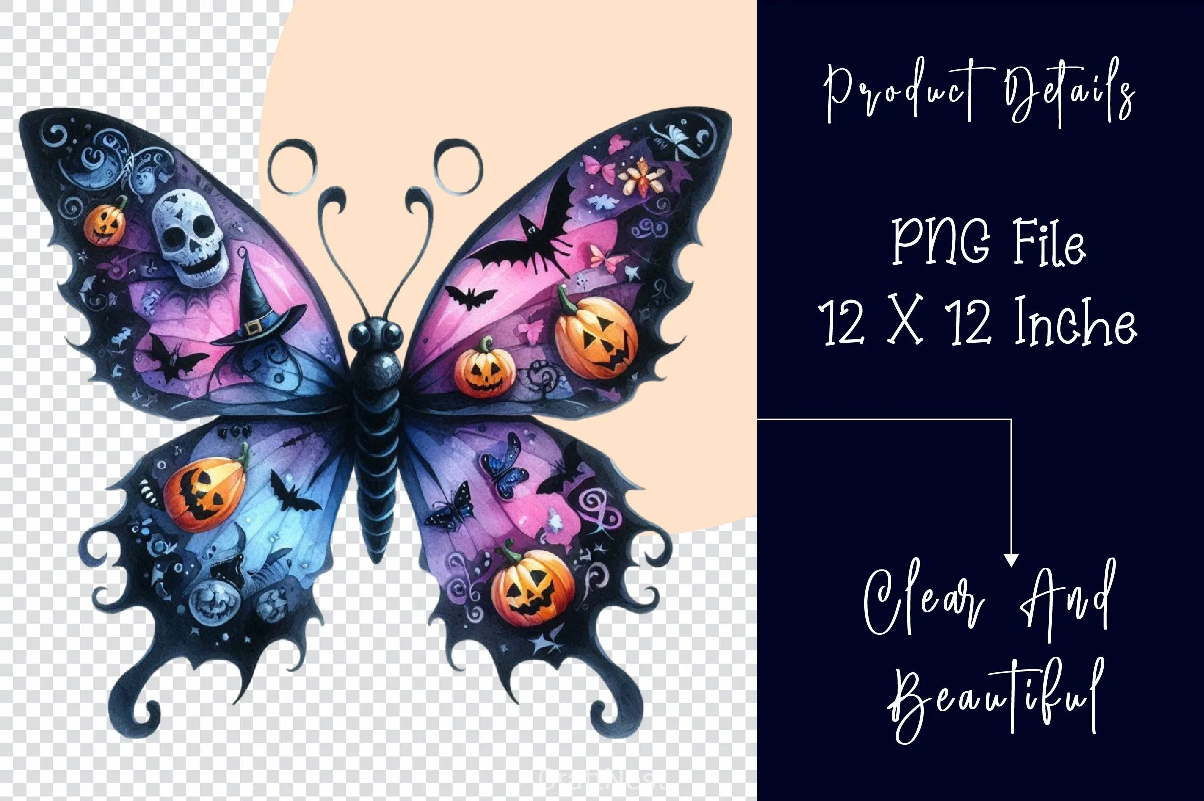 Halloween Butterfly Clipart Bundle - CraftNest - Digital Crafting and Art