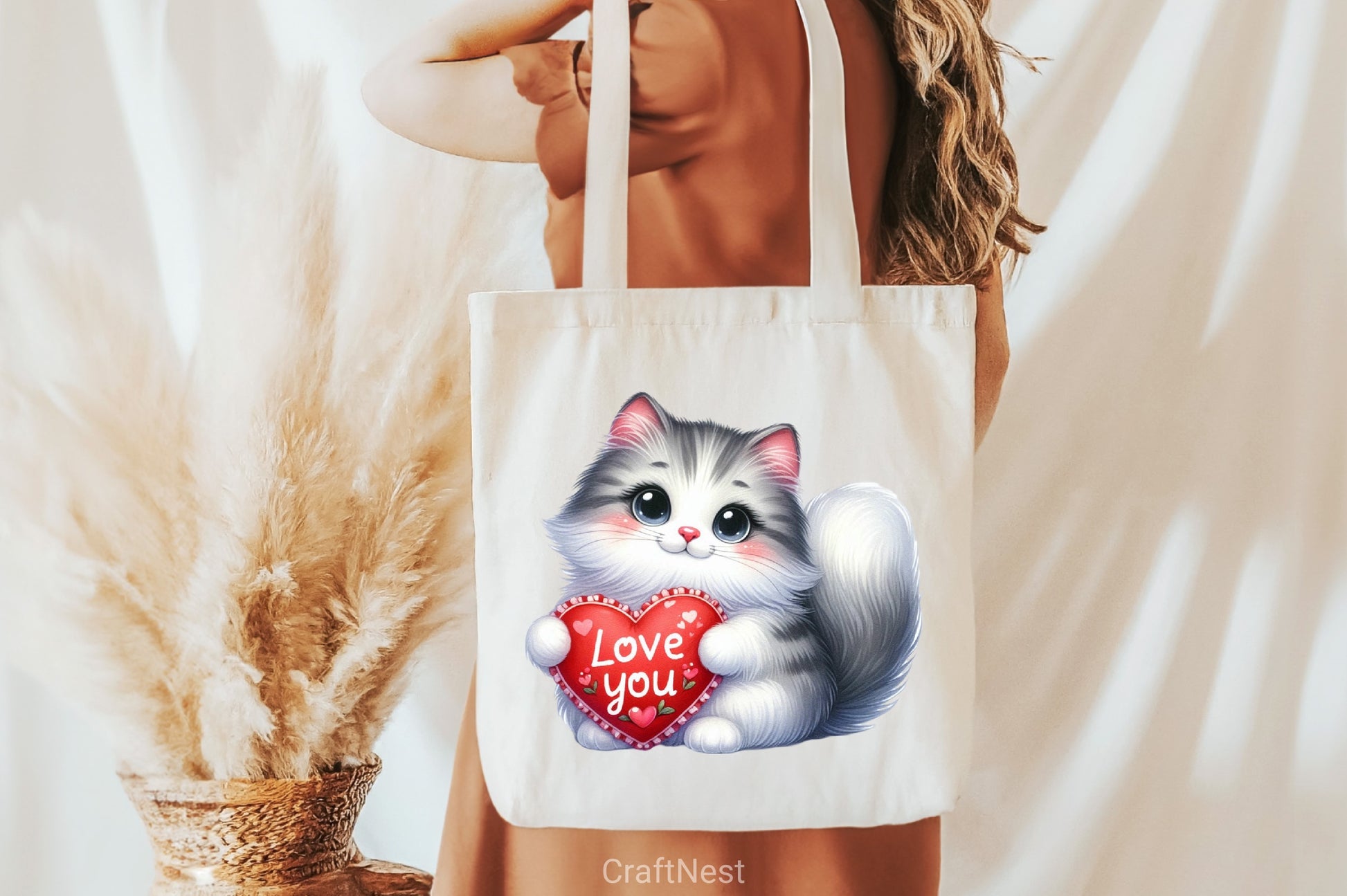 Love You Cat Valentine's Day Clipart Bundle 9 - CraftNest - Digital Crafting and Art