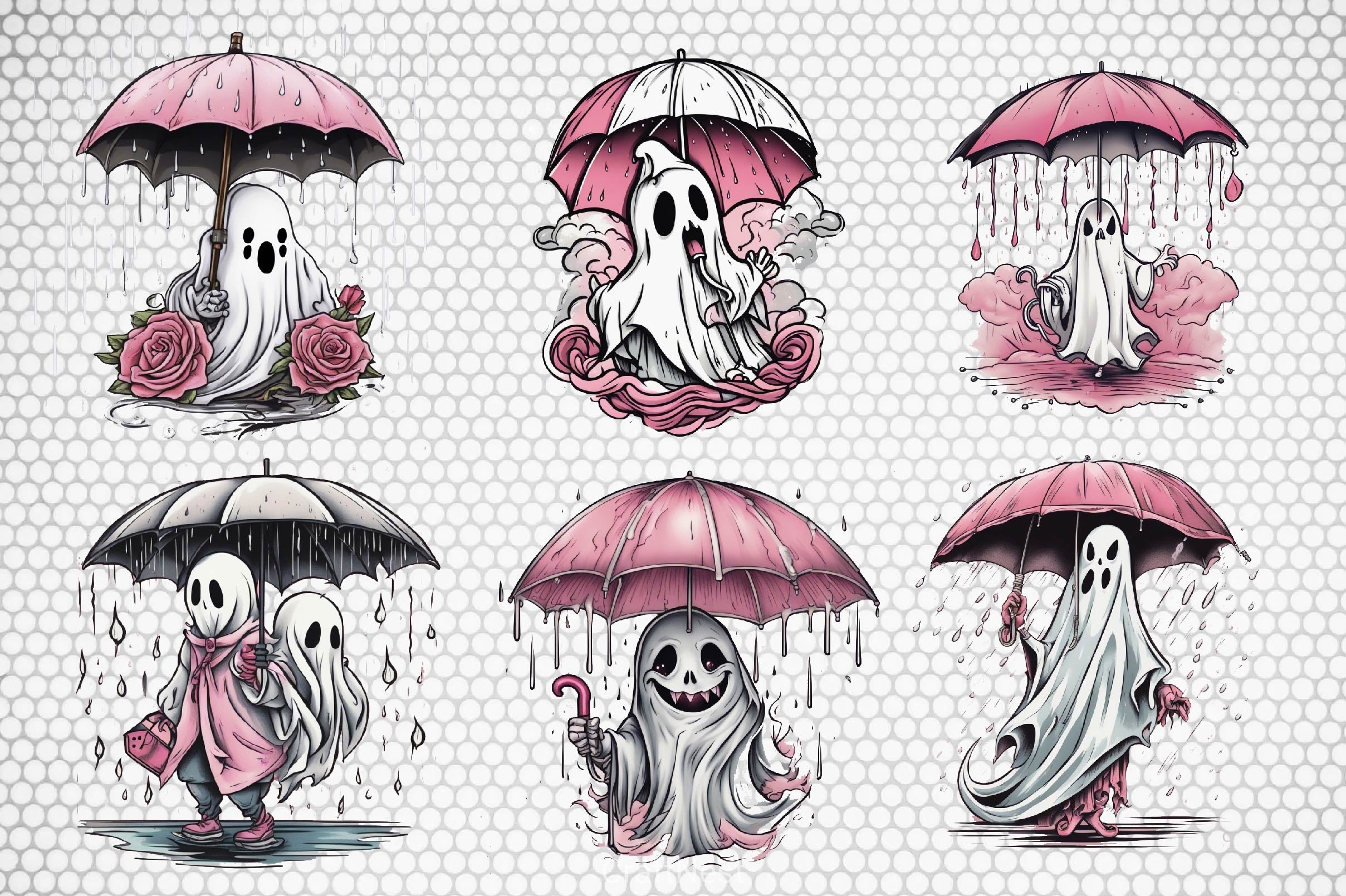Halloween Ghost Clipart Bundle 4 - CraftNest - Digital Crafting and Art