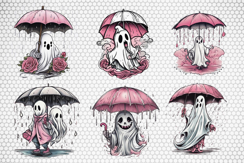 Halloween Ghost Clipart Bundle 4 - CraftNest - Digital Crafting and Art