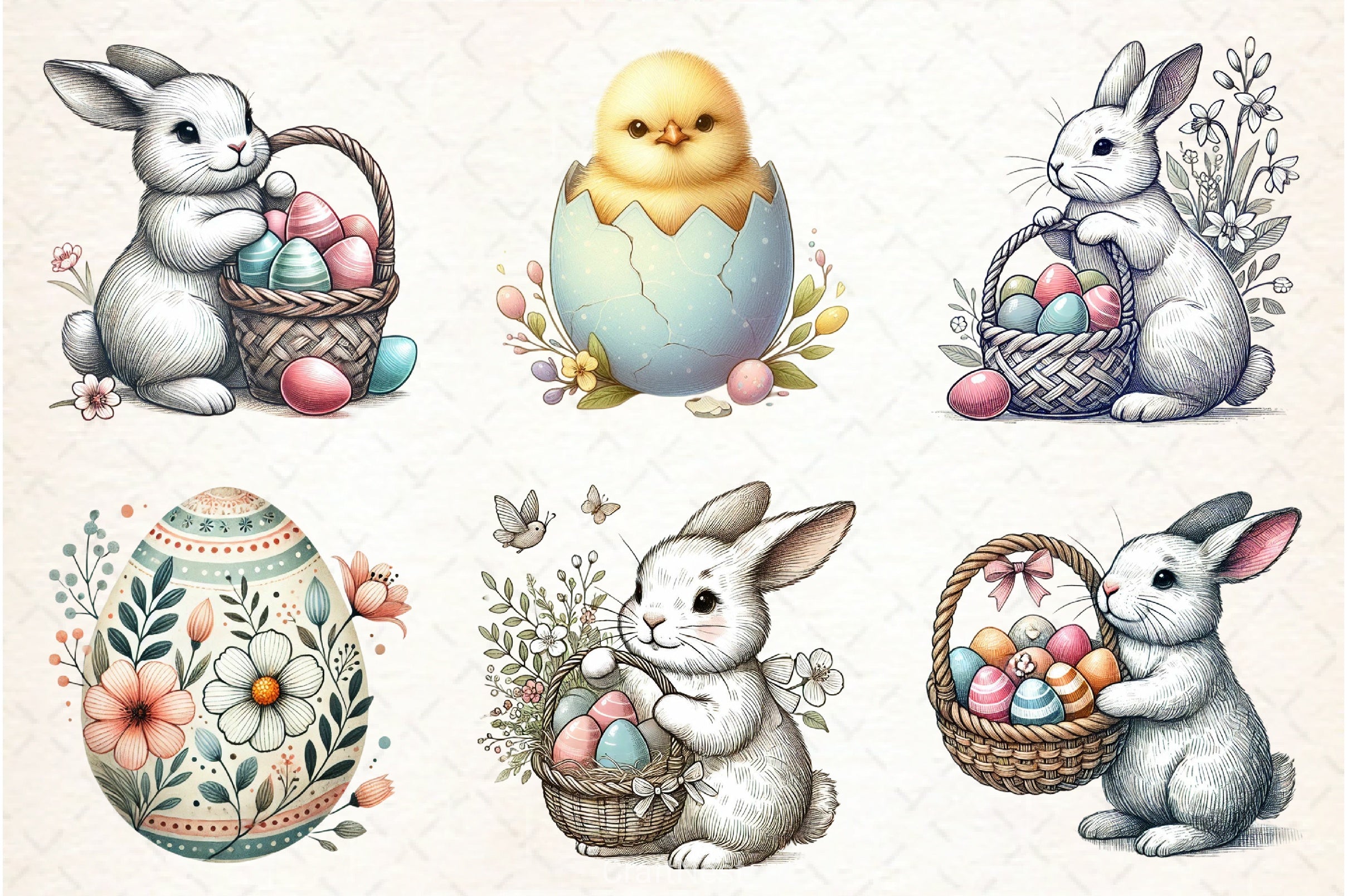 Happy Easter Clipart Bundle 5 - CraftNest - Digital Crafting and Art