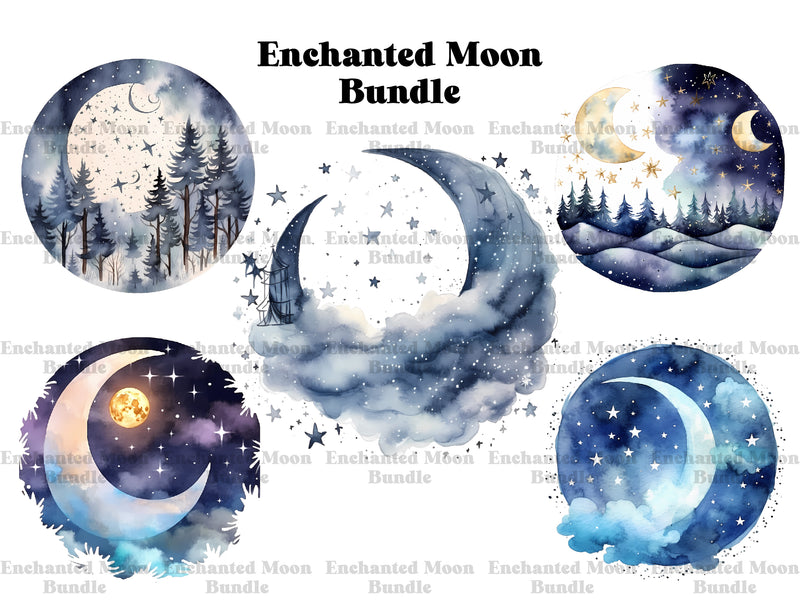 Enchanted Moon Clipart - CraftNest