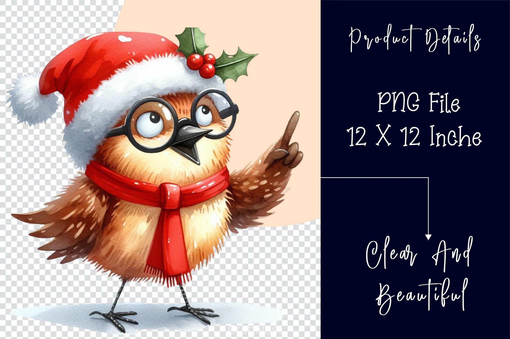 Christmas Birds Funny Birds Clipart Bundle - CraftNest - Digital Crafting and Art