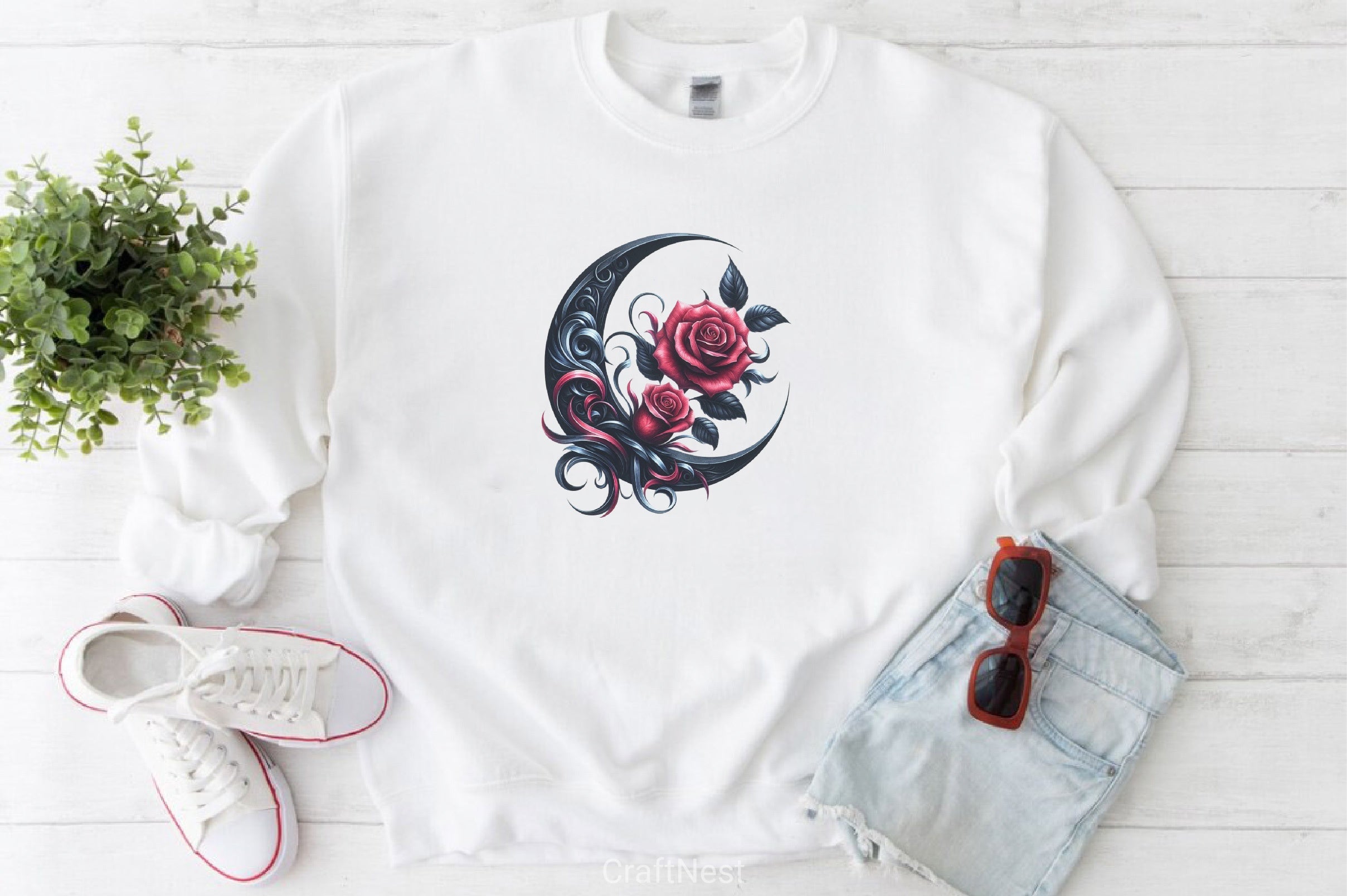 Gothic Crescent Clipart Bundle - CraftNest - Digital Crafting and Art