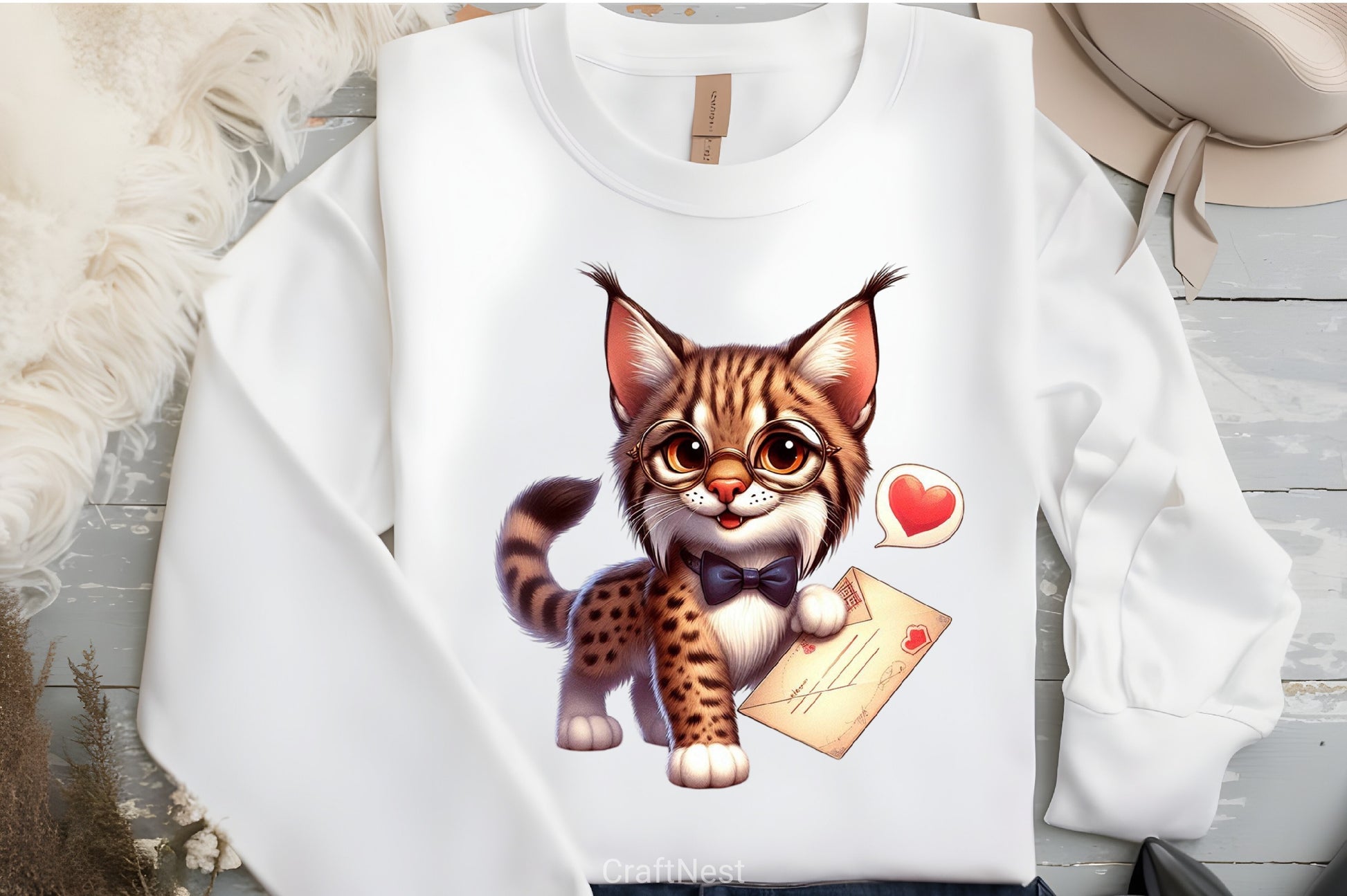 Valentine's Day Lynx Clipart Bundle - CraftNest - Digital Crafting and Art