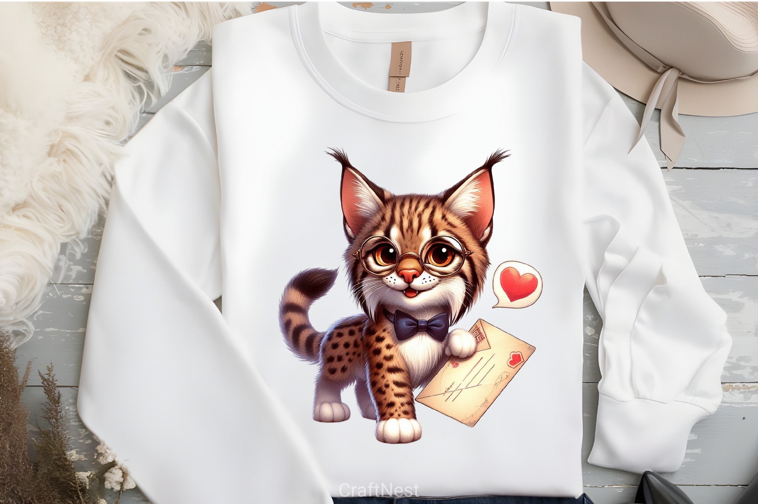 Valentine's Day Lynx Clipart Bundle - CraftNest - Digital Crafting and Art