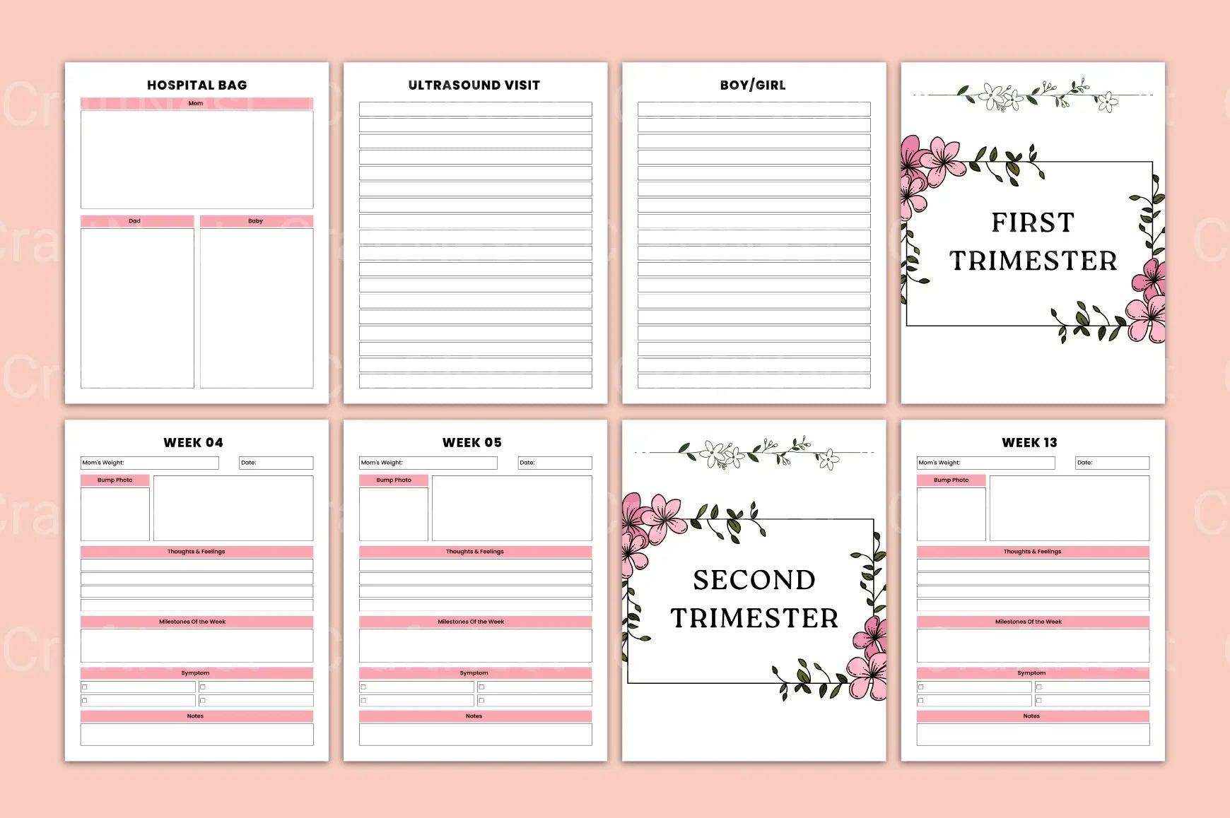 Pregnancy KDP Journal: Track Your Journey - CraftNest - Digital Crafting and Art