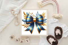 Blue Gold Bow Clipart Bundle - CraftNest - Digital Crafting and Art