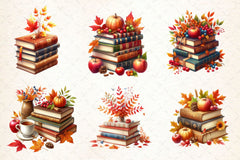 Autumn Books Clipart Bundle 4 - CraftNest - Digital Crafting and Art