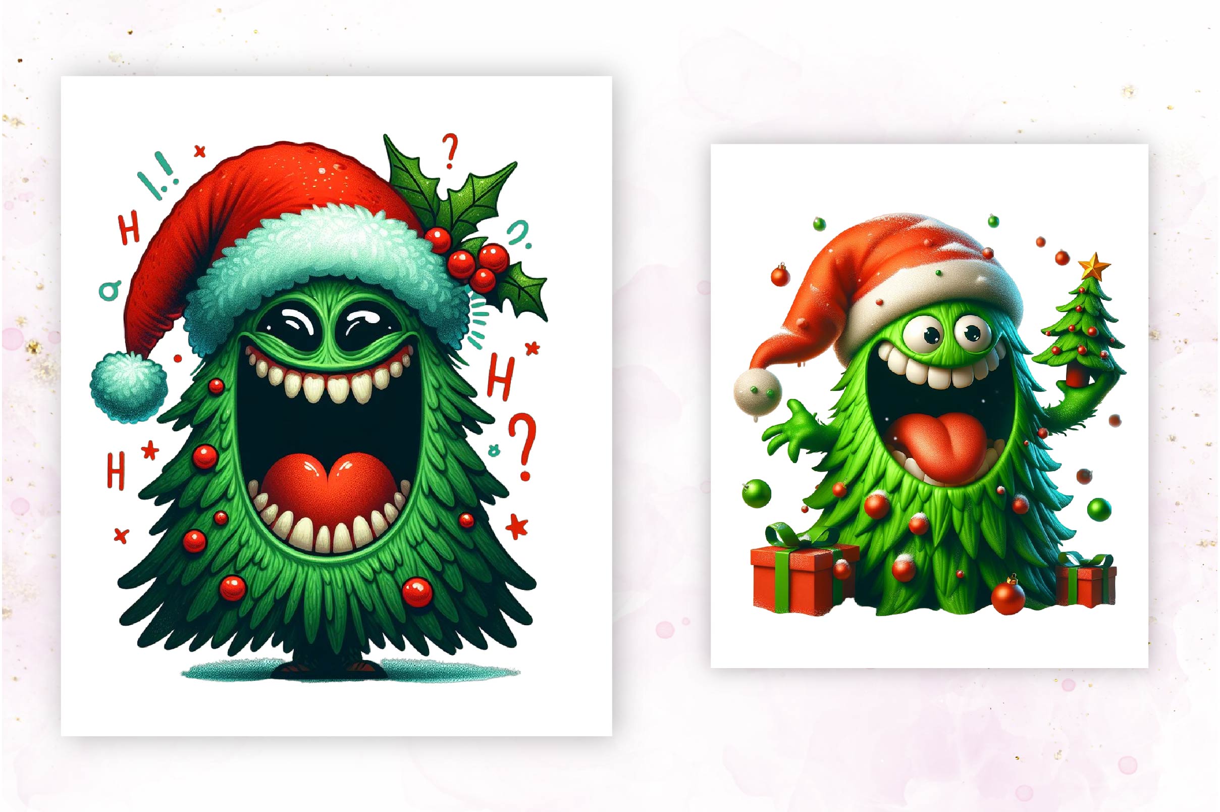 Crazy Christmas Tree Clipart Bundle - CraftNest - Digital Crafting and Art