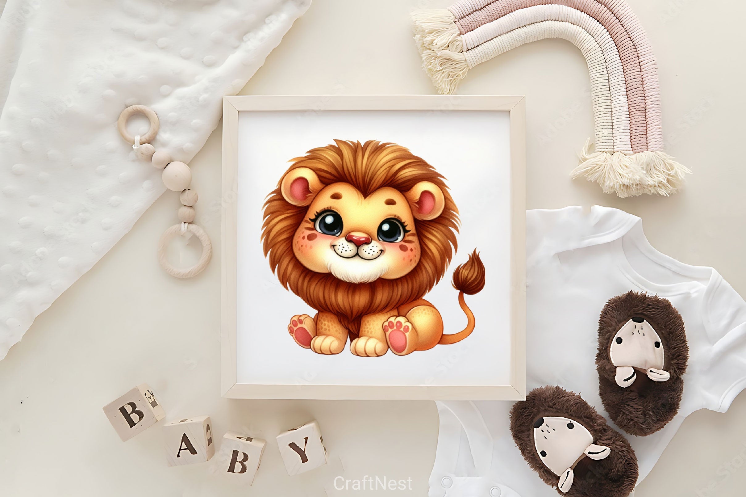 Happy Lion Clipart Bundle - CraftNest - Digital Crafting and Art
