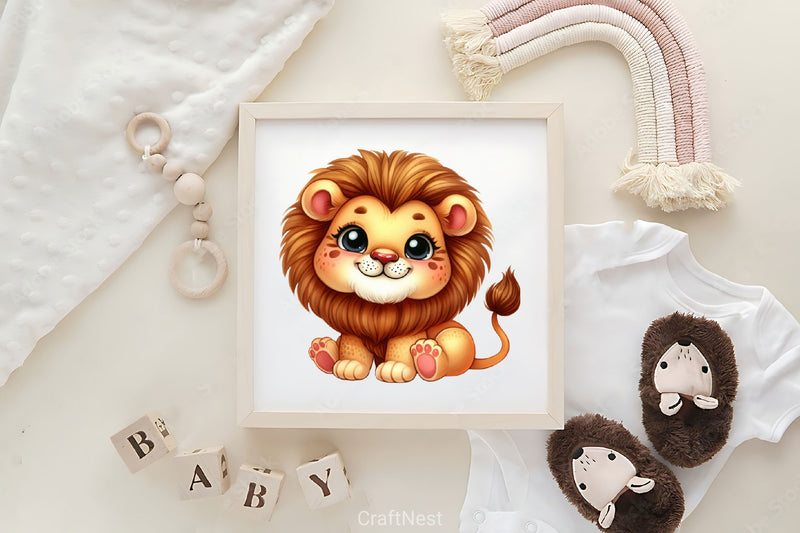 Happy Lion Clipart Bundle - CraftNest - Digital Crafting and Art