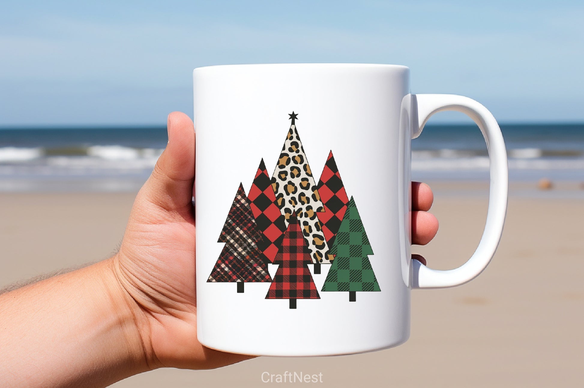 Christmas Tree Buffalo Plaid Clipart Bundle - CraftNest - Digital Crafting and Art