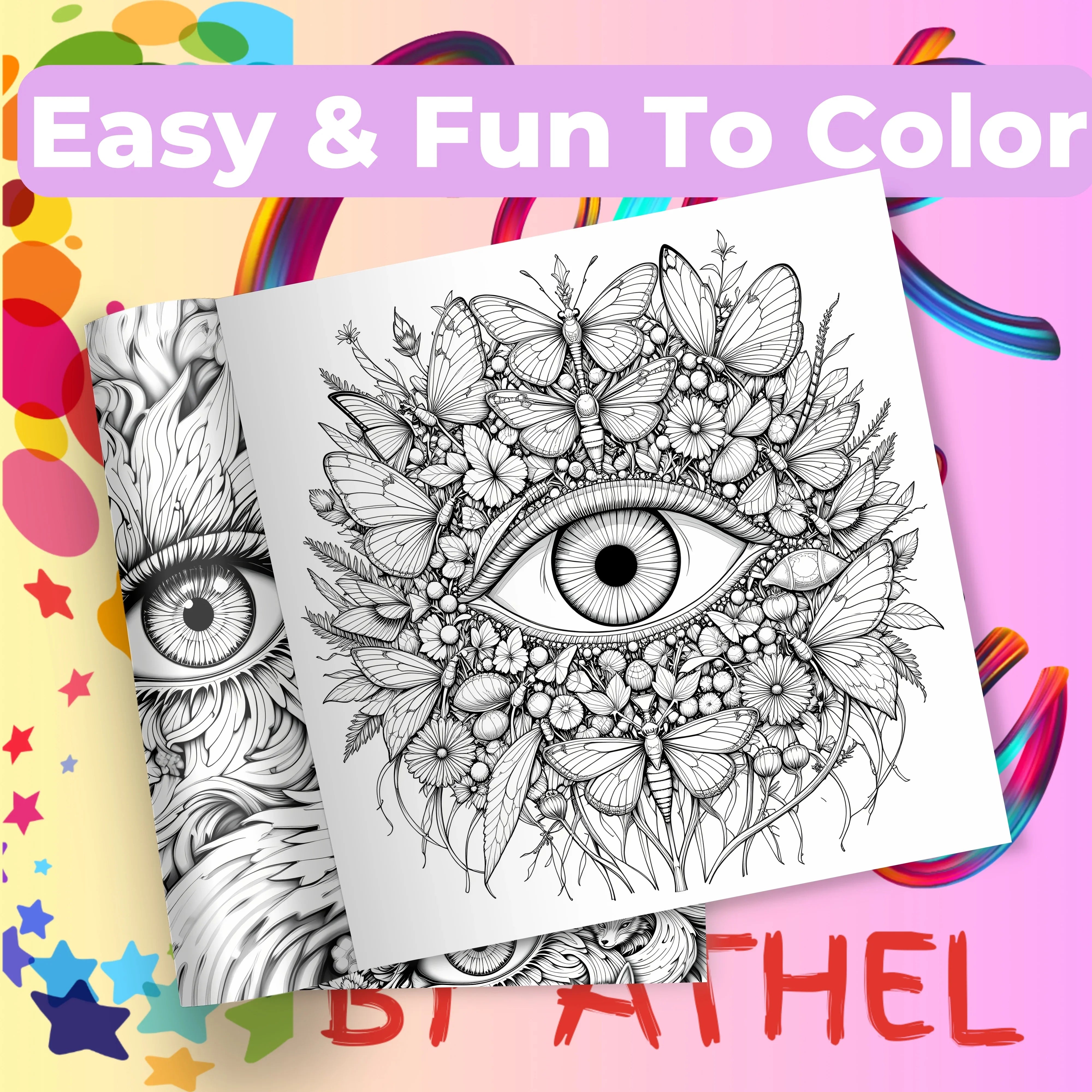 Fantasy Eyes Coloring Book Bundle - CraftNest - Digital Crafting and Art