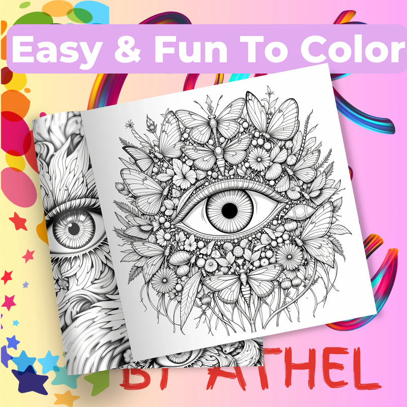 Fantasy Eyes Coloring Book Bundle - CraftNest - Digital Crafting and Art