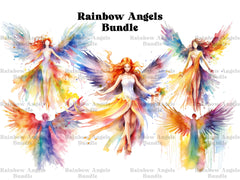 Rainbow Angels Clipart - CraftNest