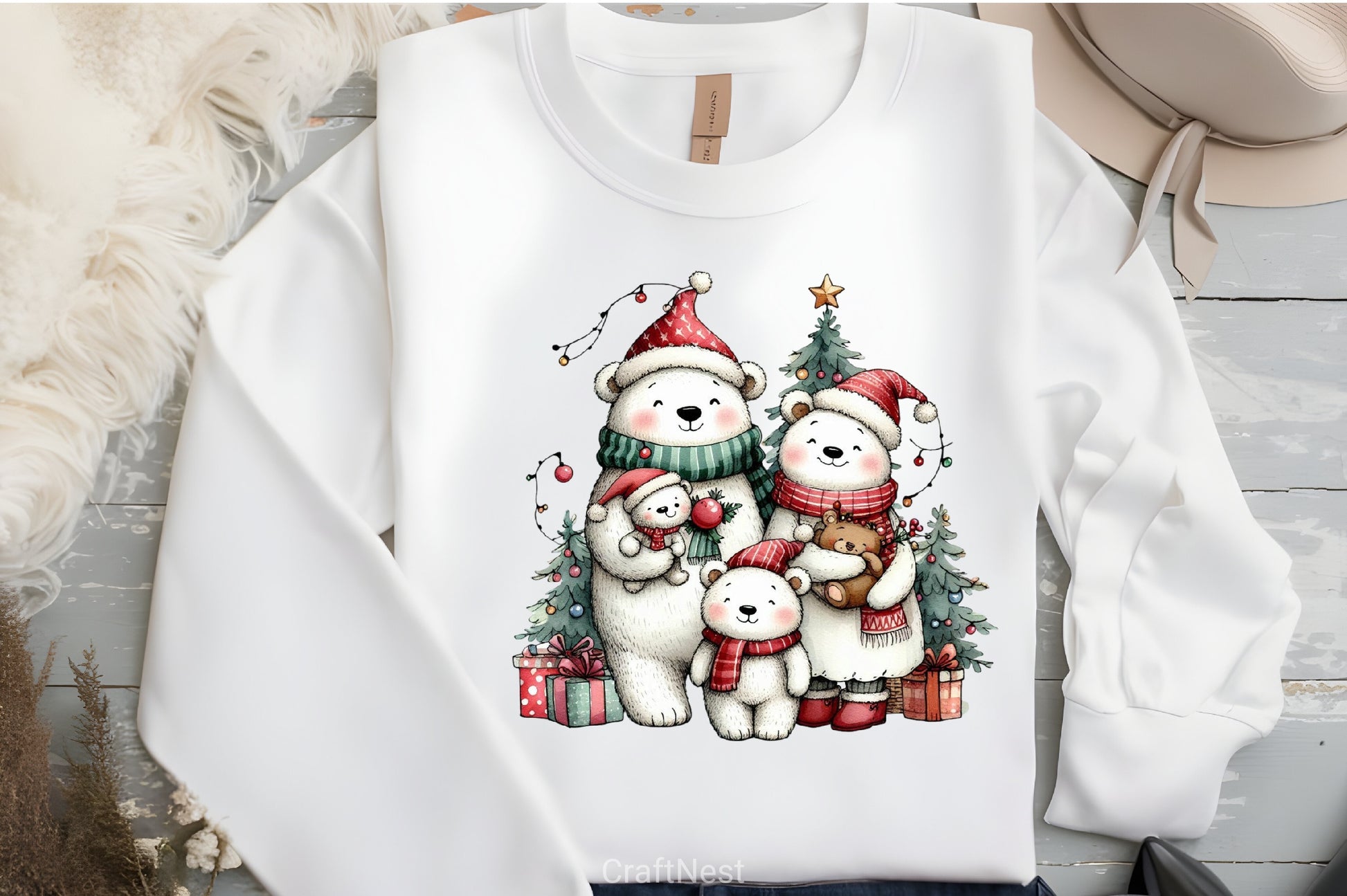 Christmas Animal Family Clipart Bundle - CraftNest - Digital Crafting and Art