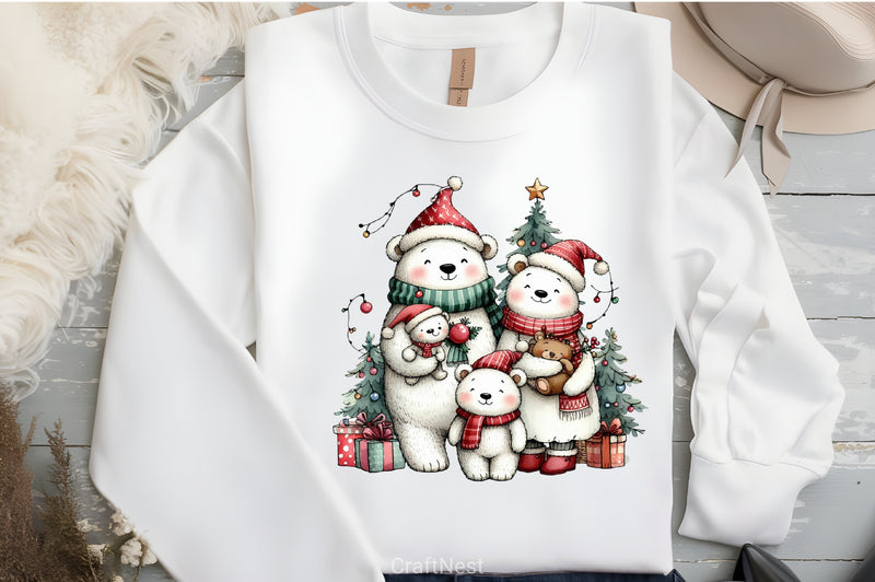 Christmas Animal Family Clipart Bundle - CraftNest - Digital Crafting and Art