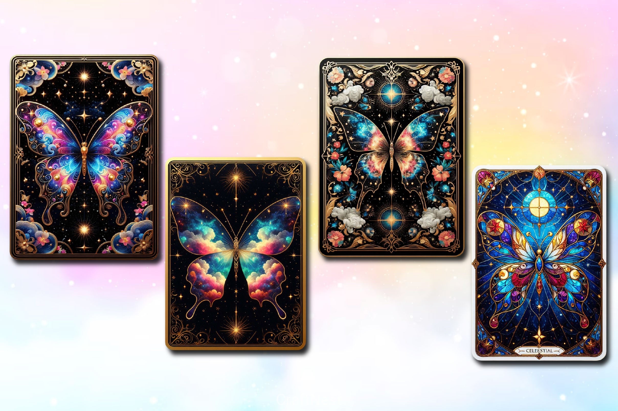 Antisocial Butterfly Tarot Card Clipart Bundle - CraftNest - Digital Crafting and Art