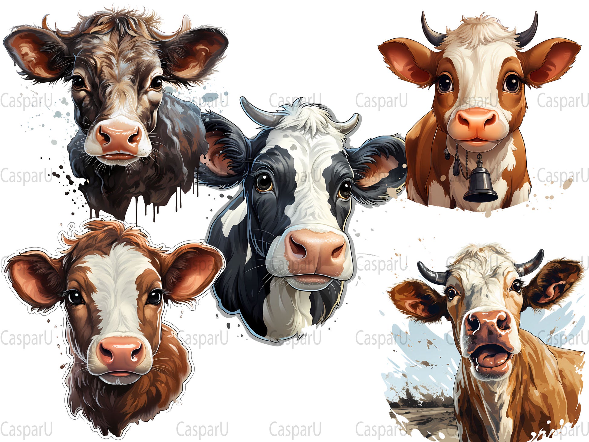 Cute Cows Clipart - CraftNest