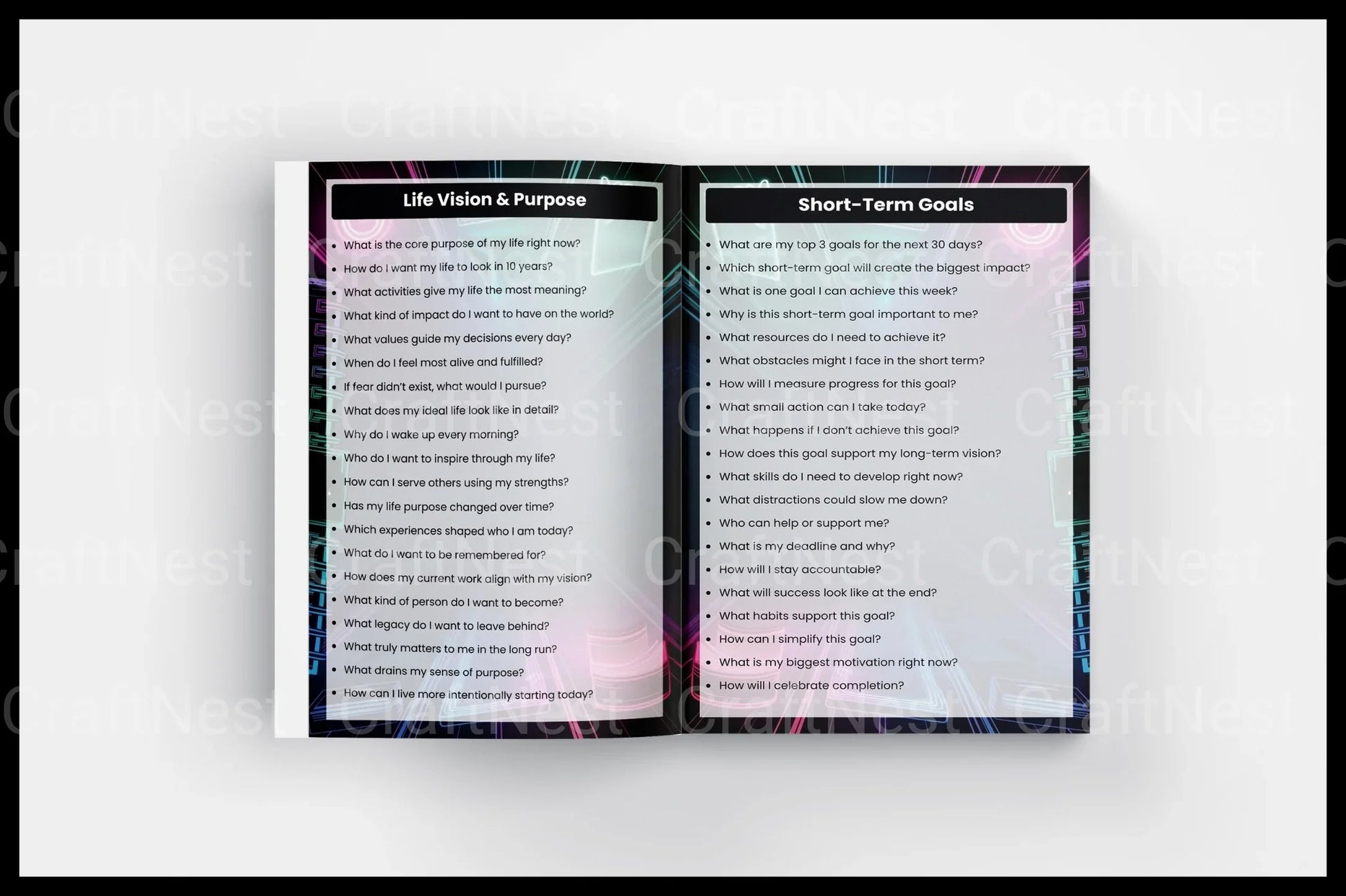 Goal Productivity Prompts for Enhanced Focus - CraftNest - Digital Crafting and Art