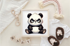Funny Grumpy Panda Clipart Bundle - CraftNest - Digital Crafting and Art