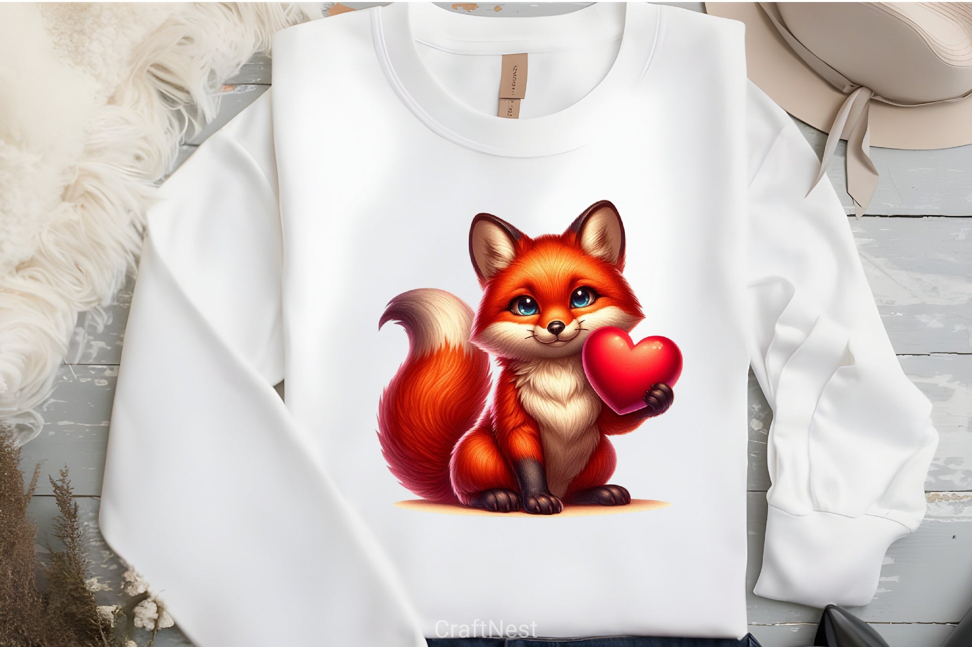 Valentine's Day Fox Clipart Bundle - CraftNest - Digital Crafting and Art