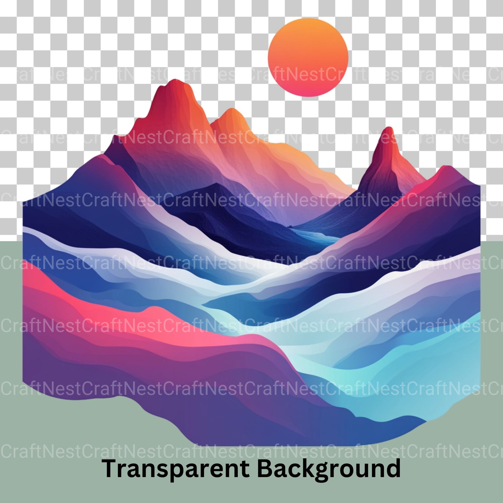 Abstract Landscapes Clipart Bundle - CraftNest - Digital Crafting and Art