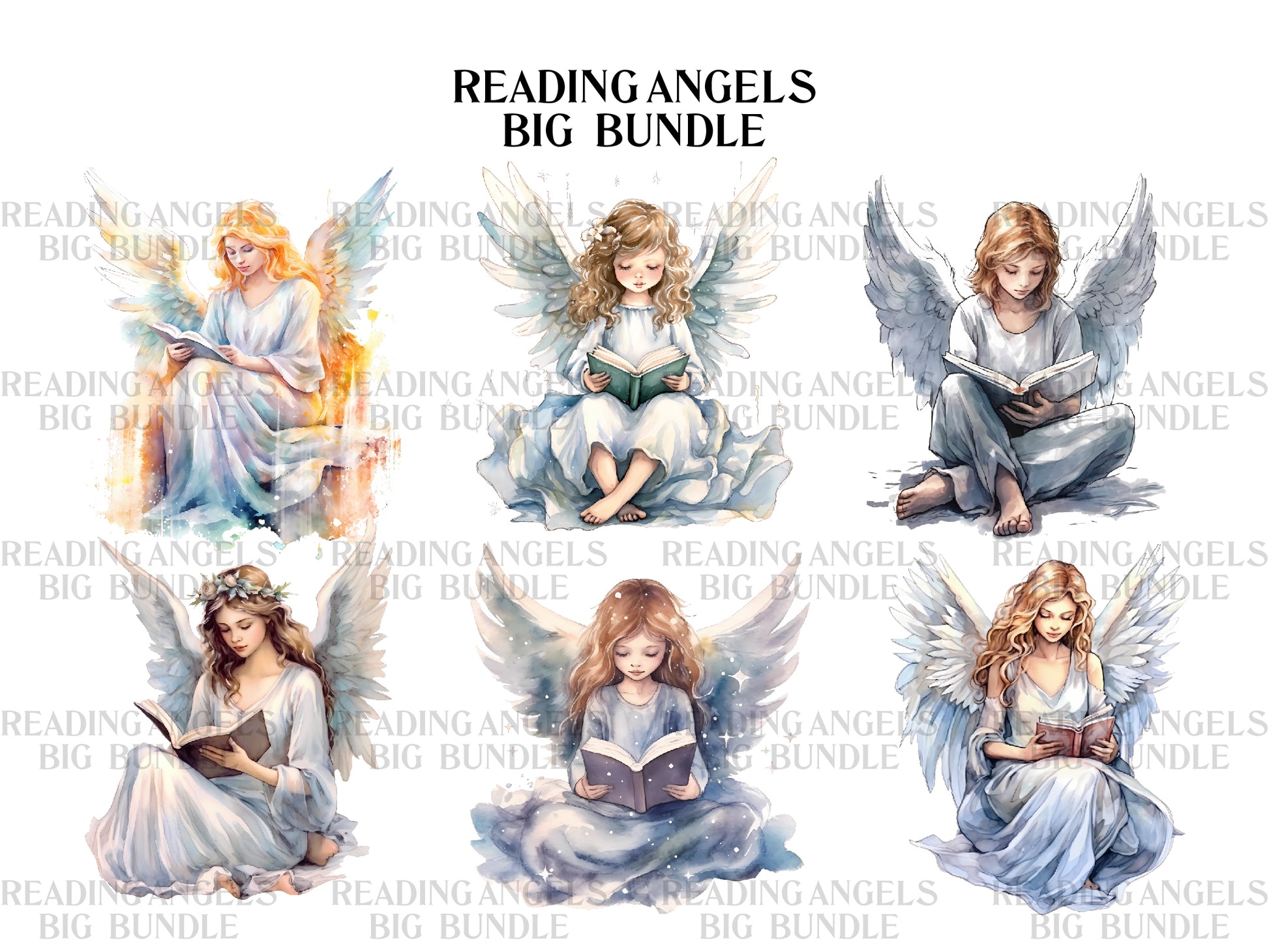 Reading Angels Clipart - CraftNest