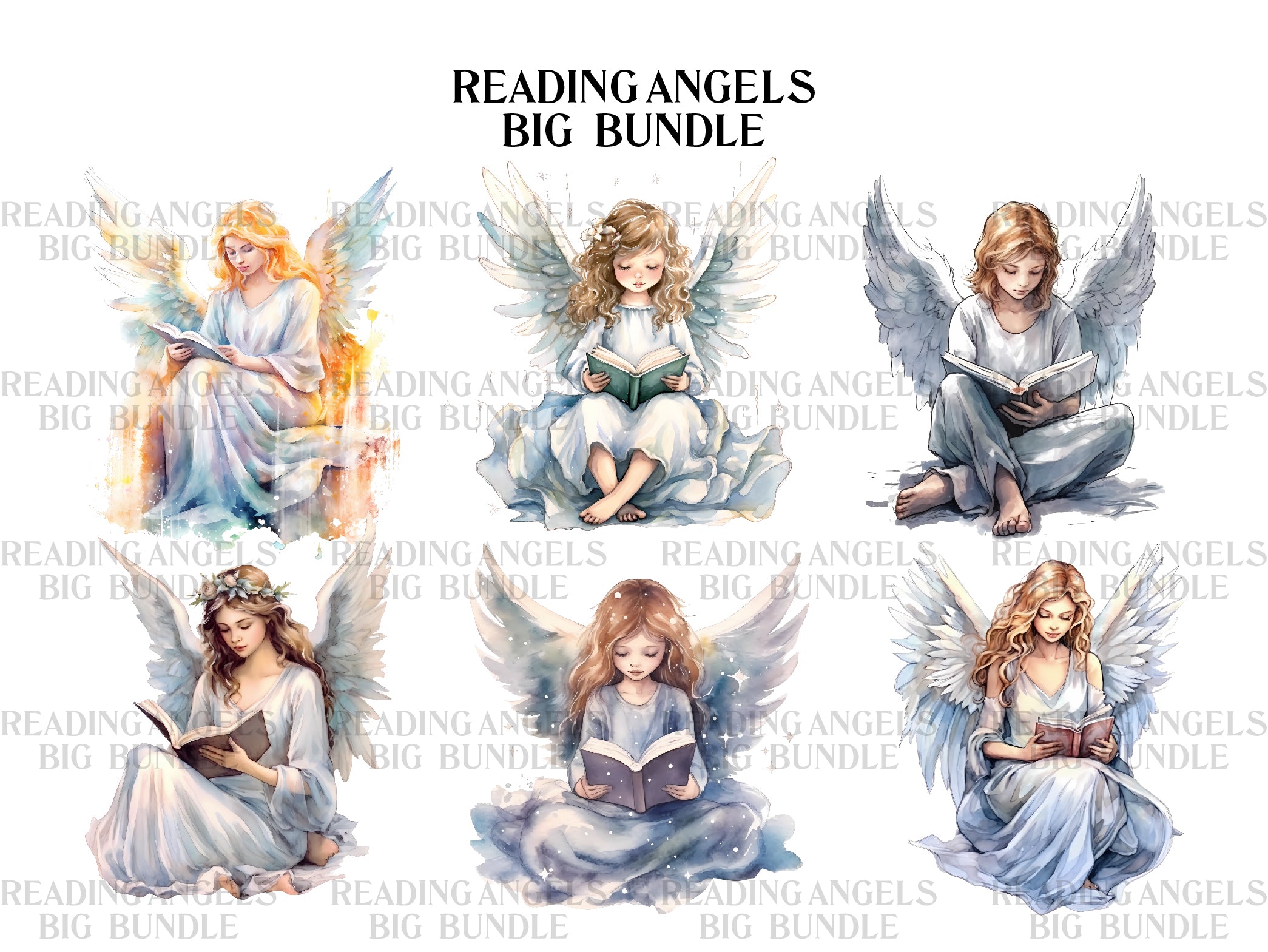 Reading Angels Clipart - CraftNest