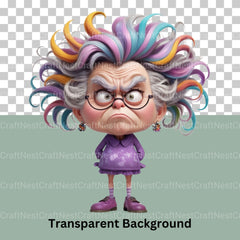 Grumpy Old Lady Clipart Bundle - CraftNest - Digital Crafting and Art