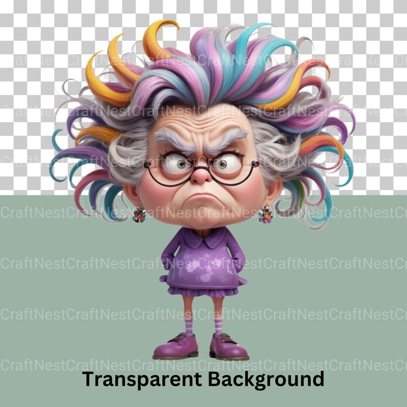 Grumpy Old Lady Clipart Bundle - CraftNest - Digital Crafting and Art