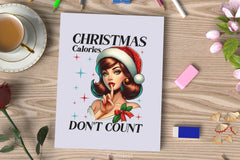 Retro Girl Christmas Clipart Bundle 15 - CraftNest - Digital Crafting and Art