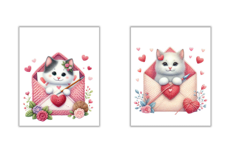 Cute Animals In Crochet Envelopes Clipart Bundle - CraftNest - Digital Crafting and Art