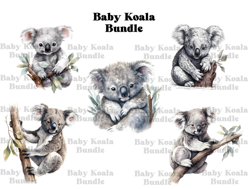 Baby Koalas Clipart - CraftNest