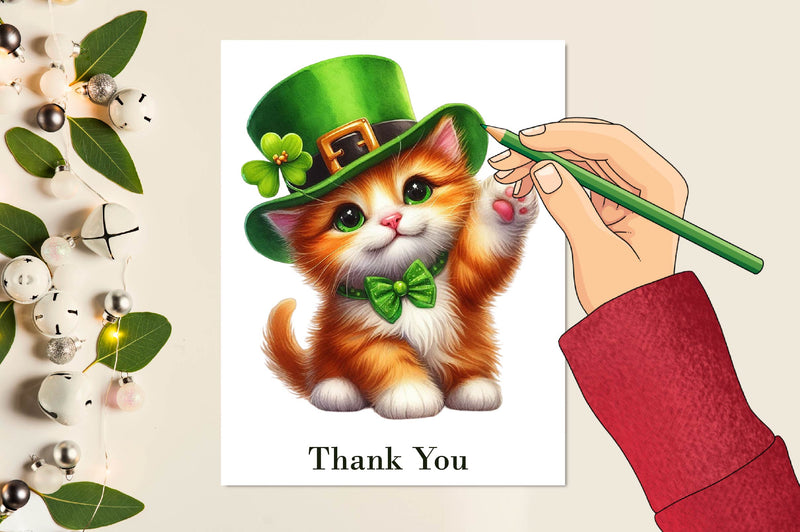 Cute St Patrick'S Kitten Cat Clipart Bundle - CraftNest - Digital Crafting and Art