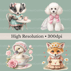 Coquette Animals Clipart Bundle - CraftNest - Digital Crafting and Art