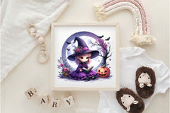 Halloween Cute Witch Clipart Bundle 4 - CraftNest - Digital Crafting and Art