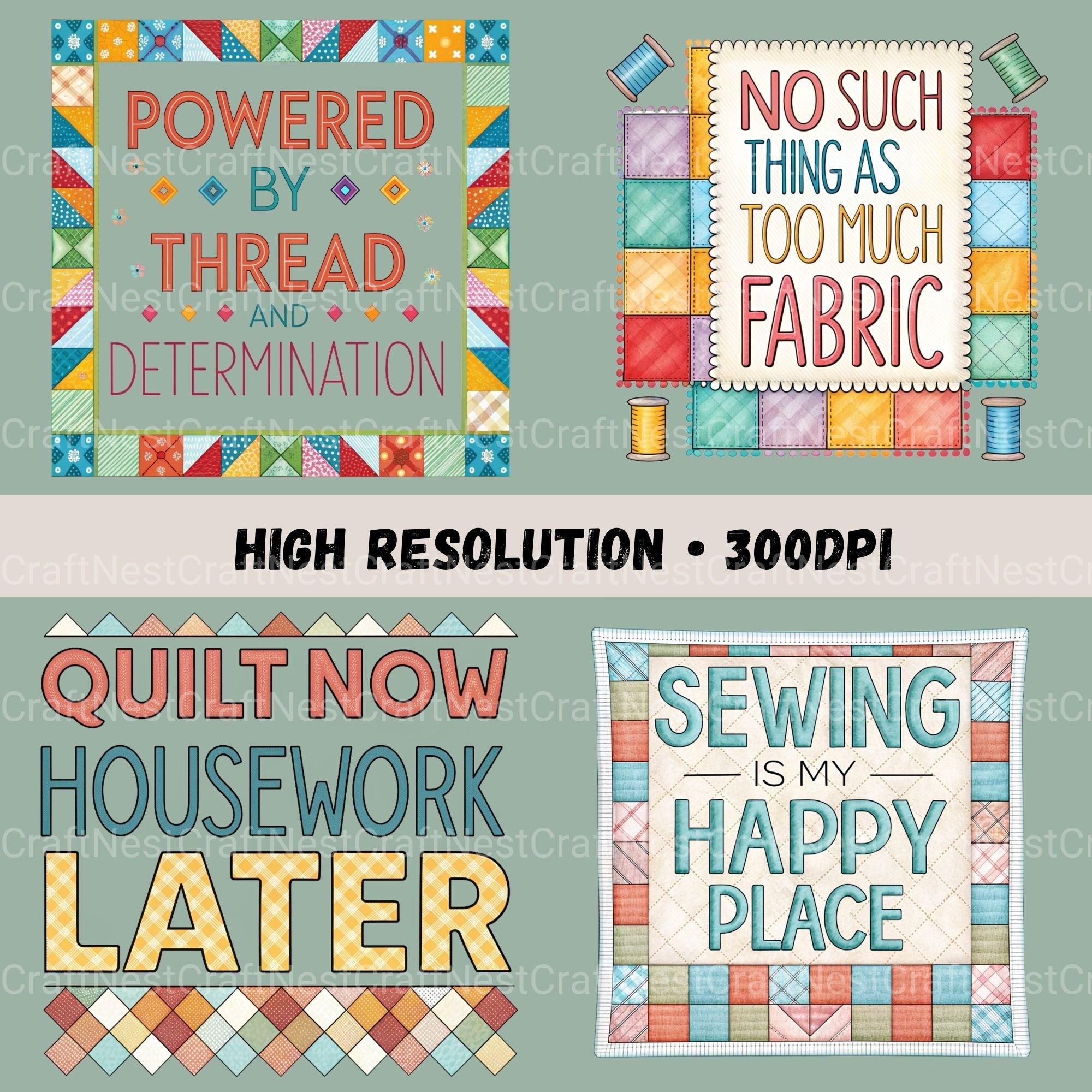 Quilter Quotes Clipart Bundle - CraftNest - Digital Crafting and Art