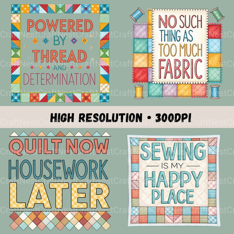 Quilter Quotes Clipart Bundle - CraftNest - Digital Crafting and Art