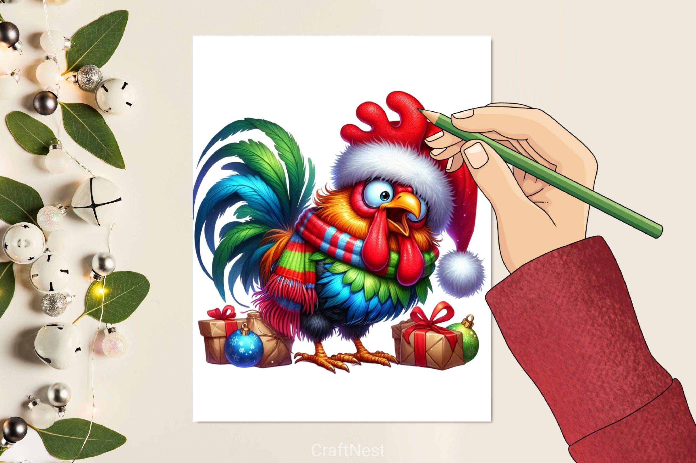 Funny Rooster Clipart Bundle - CraftNest - Digital Crafting and Art