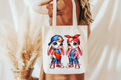 Hip Hop Couple Bunny Easter Clipart Bundle 2 - CraftNest - Digital Crafting and Art