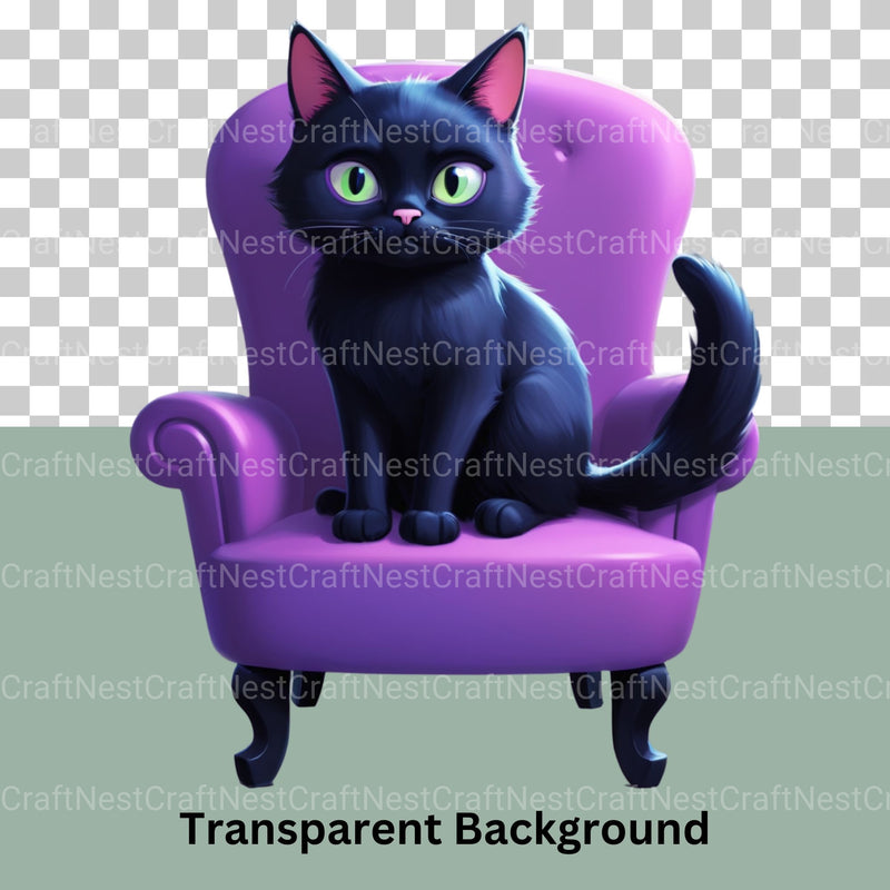 Black Cats Clipart Bundle - CraftNest - Digital Crafting and Art